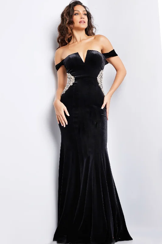 Jovani 36733 Midriff Detail Fitted Long Formal Prom Dress