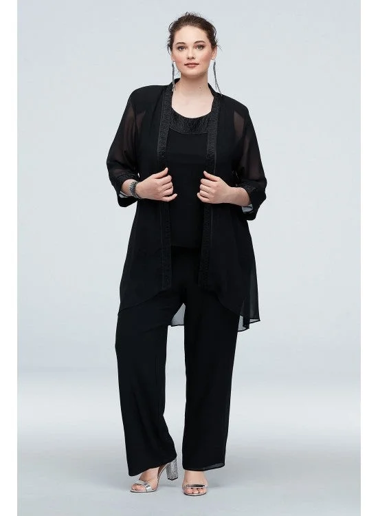 Black 22W Le Bos Formal Pantsuit Sale