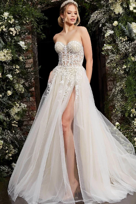 Jovani 06610 Beaded Long Bridal Gown