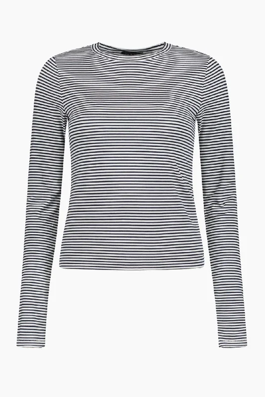 Rag & Bone Luca Long Sleeve Tee - Black/ White