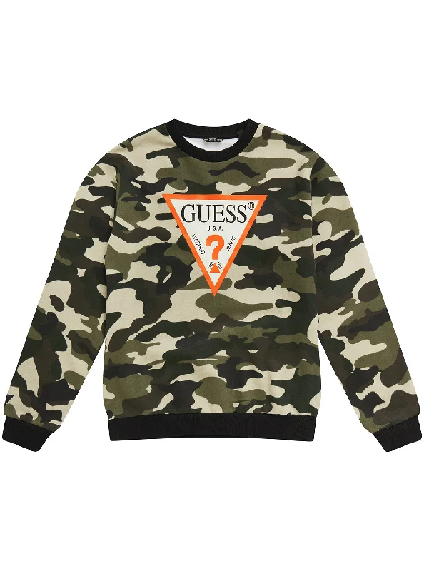 Green Camo Long Sleeve Jumper (7-16)