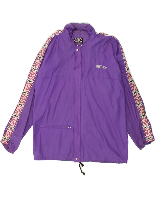 ASICS Womens Graphic Raincoat UK 14 Large Purple