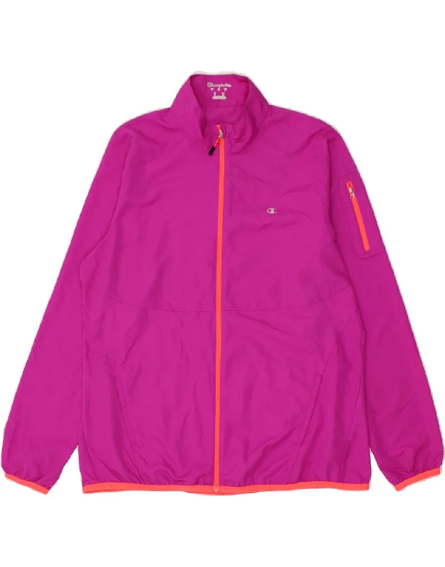 CHAMPION Womens Rain Jacket UK 16  Large Pink