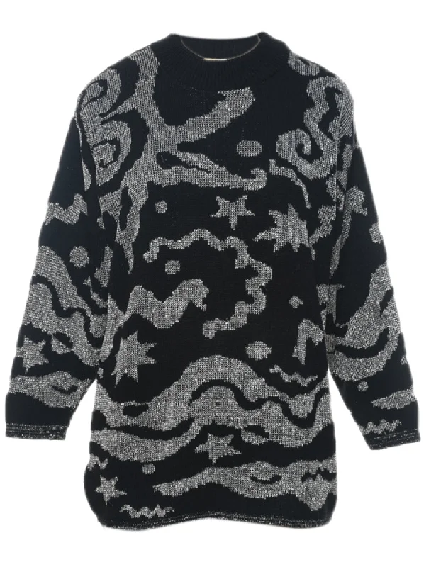 Lurex Thread Pattern Jumper - L