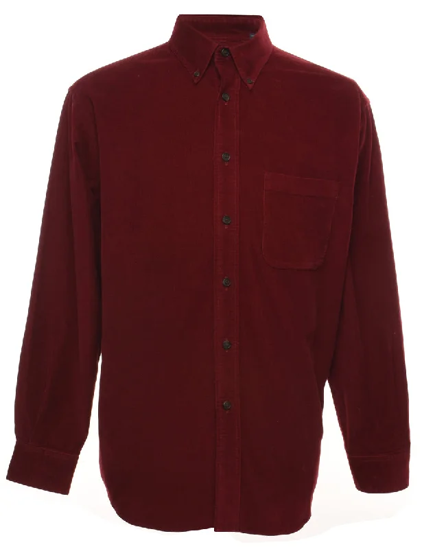 Maroon Corduroy Shirt - L