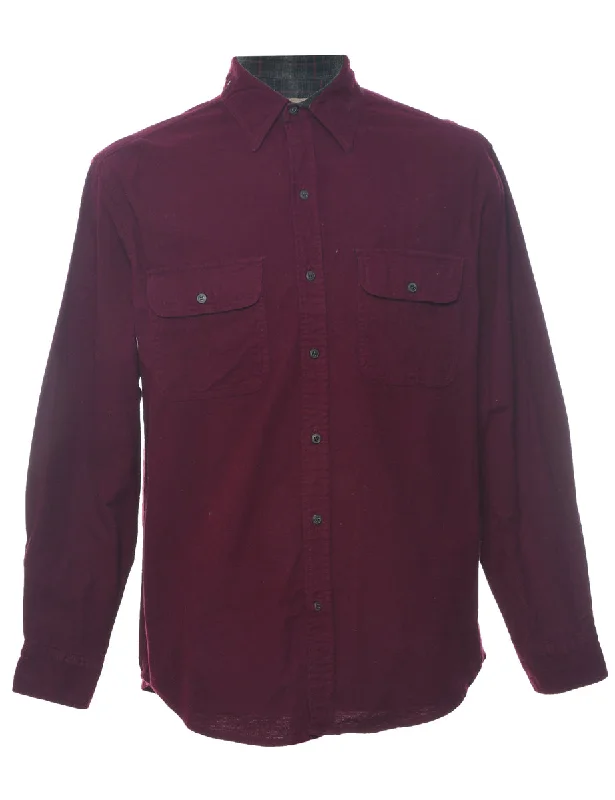 Maroon Flannel Shirt - M