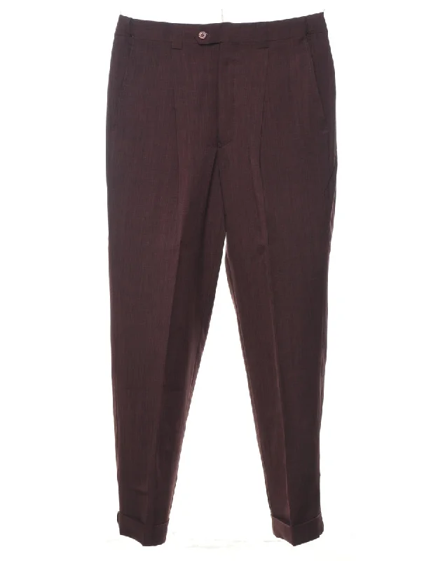 Maroon Trousers - W32 L30