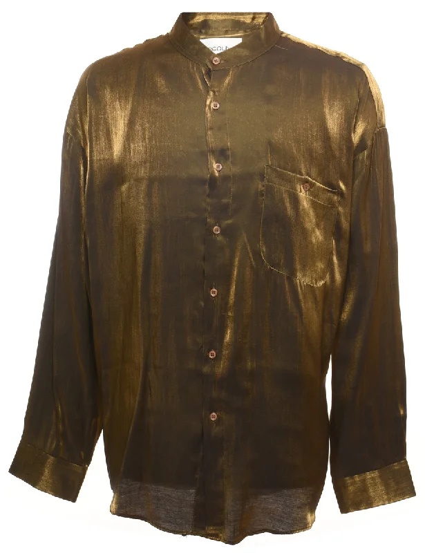 Metallic Olive Green Shirt - XL