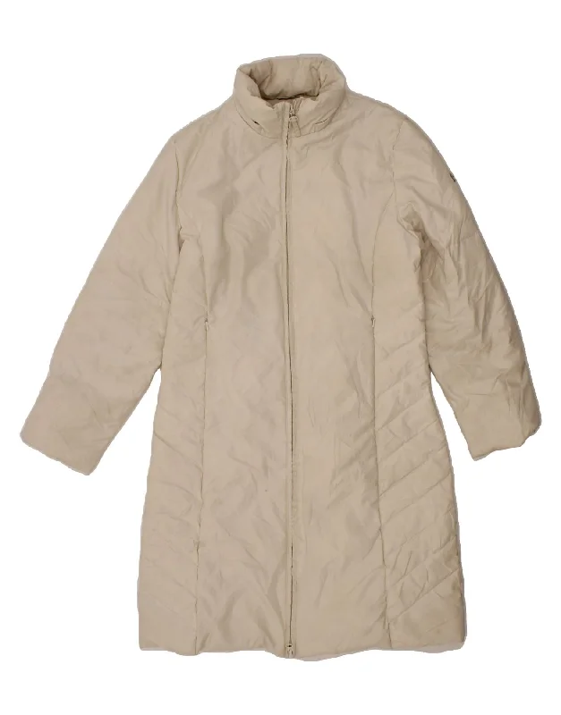 SERGIO TACCHINI Womens Padded Coat IT 46 Large Off White Polyester