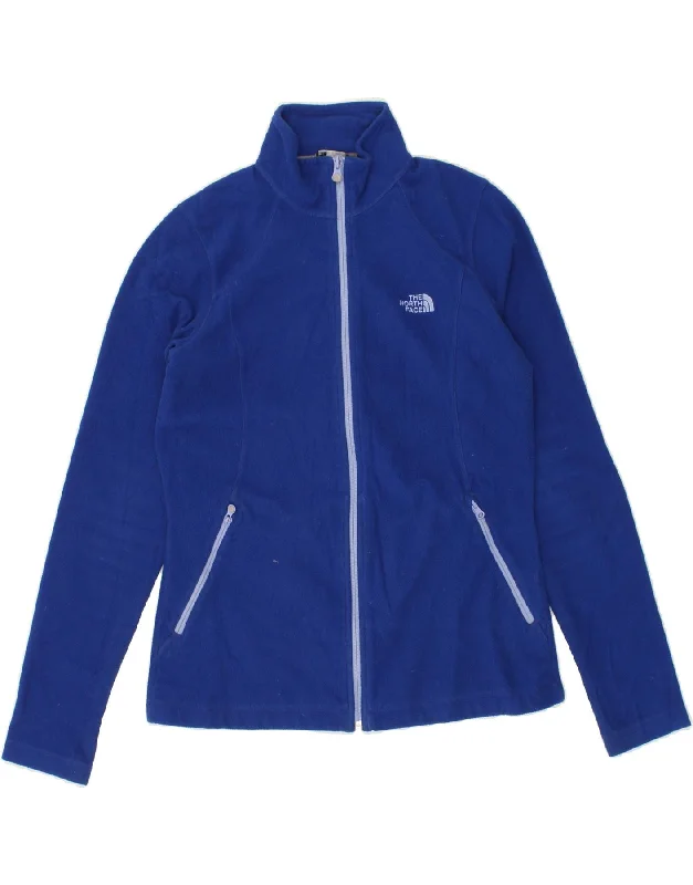 THE NORTH FACE Womens Fleece Jacket UK 14 Medium Blue Polyester