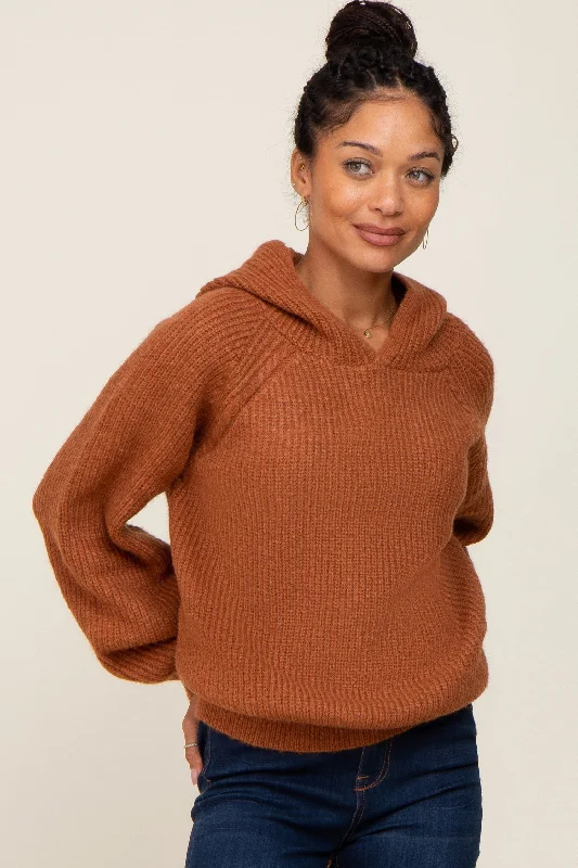 Camel Hooded Sweater