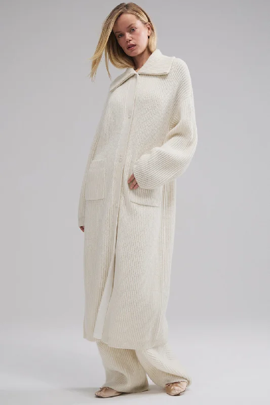 Courchevel Cashmere Long Cardigan - Ivory