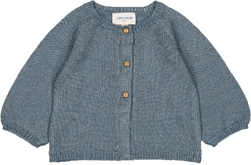 LOUIS LOUISE BLUE KNIT CARDIGAN [Final Sale]