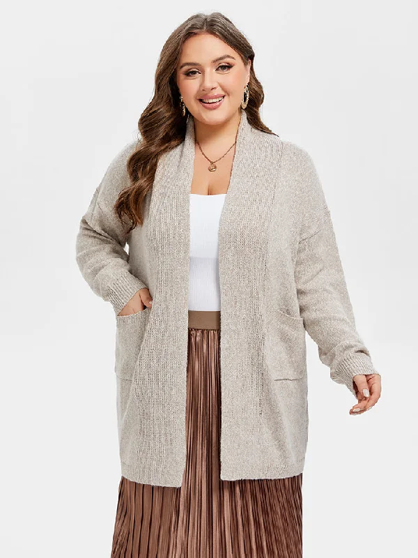 Shawl Collar Dual Pocket Cardigan