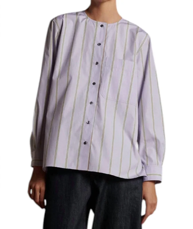 Thalie Shirt In Lilas/vert